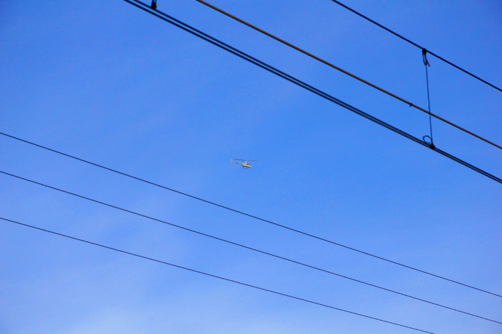 Вертолёт над Главным ходом в районе Клина