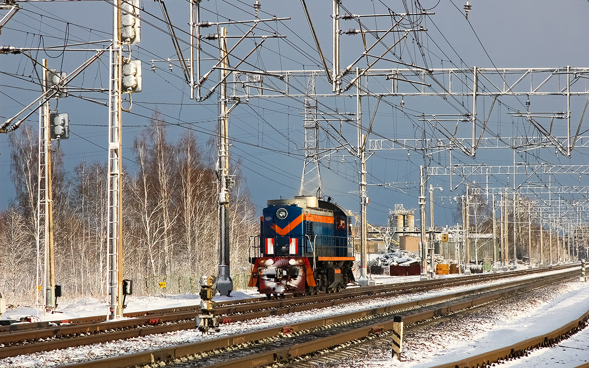 Тепловоз ТЭМ2-7034 на станции Редкино