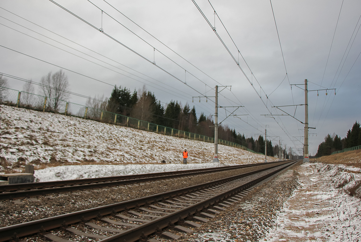 Останки закрытой платформы 243 км., вид в сторону Петербурга