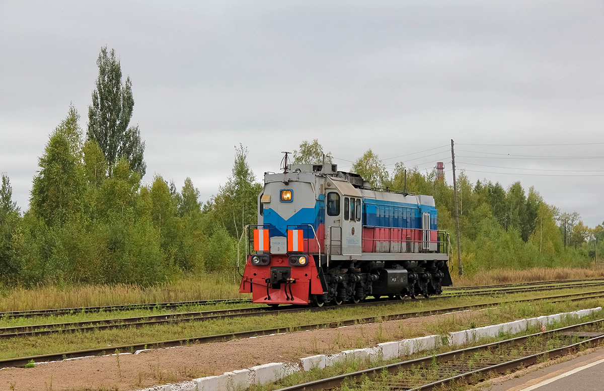 Тепловоз ТЭМ18ДМ-326 на станции Калязин