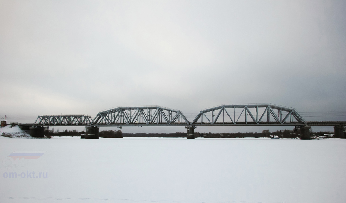 Мост через реку Волхов, перегон Чудово-Московское - Гряды