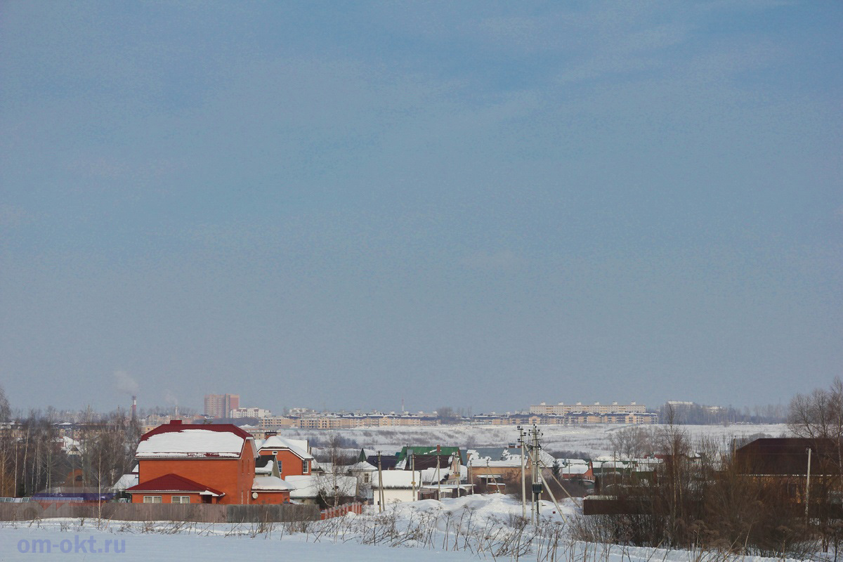 Вид на город Клин от платформы Стреглово