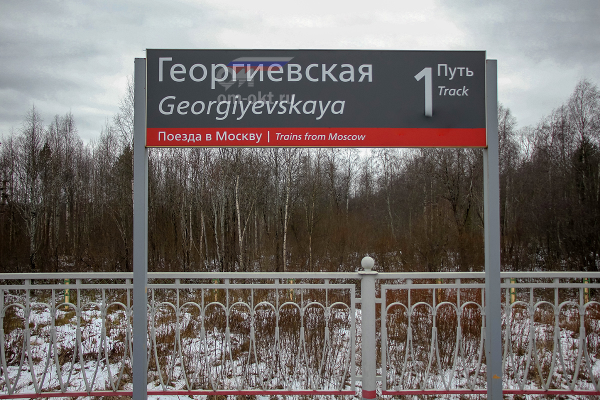 Табличка на платформе Георгиевская