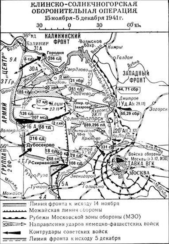 Клинско-Солнечногорская оборонительная операция осенью 1941