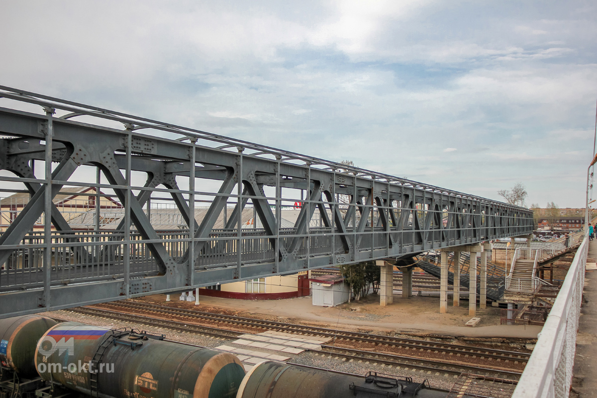 Строительство нового пешеходного моста на станции Клин Строительство нового пешеходного моста на станции Клин