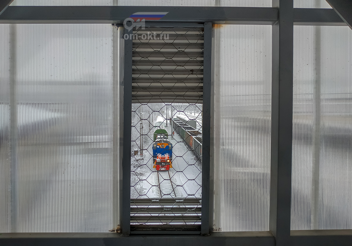 Вид с пешеходного моста на станции Клин Вид с пешеходного моста на станции Клин